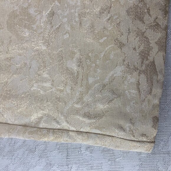 Jennifer Lopez Elegant Cream Shimmering Floral Sleeveless Midi Prom Dress Size 8 - Picture 12 of 16